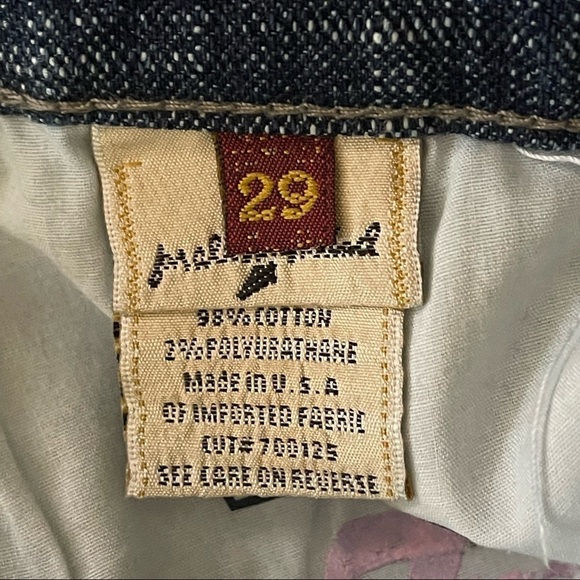 7 FAMK Bootcut Low Rise Mildly Distressed Jeans - Picture 13 of 14